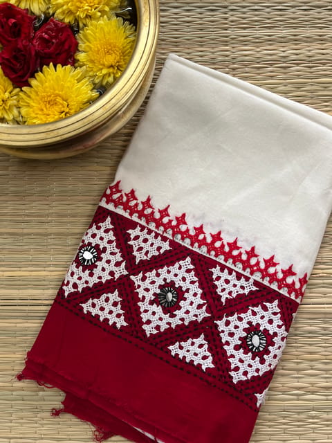 DKUBP53 Dual Color Kutchwork Blouse Piece