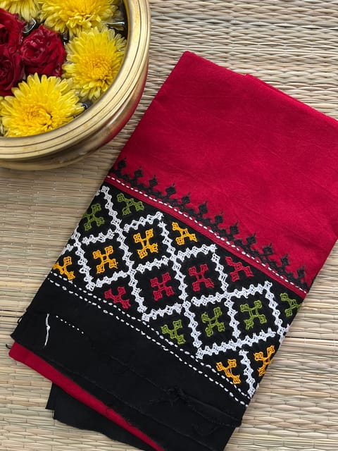 DKUBP55 Dual Color Kutchwork Blouse Piece