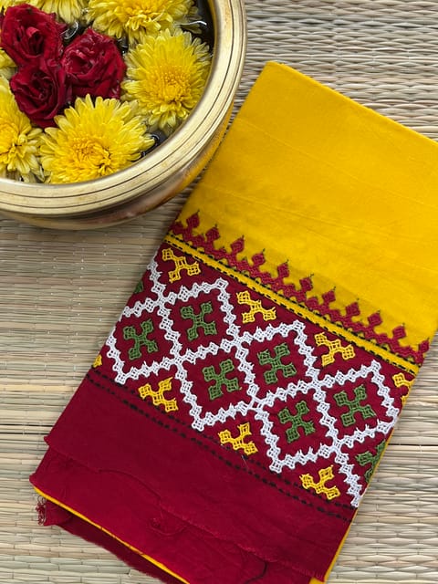 DKUBP57 Dual Color Kutchwork Blouse Piece
