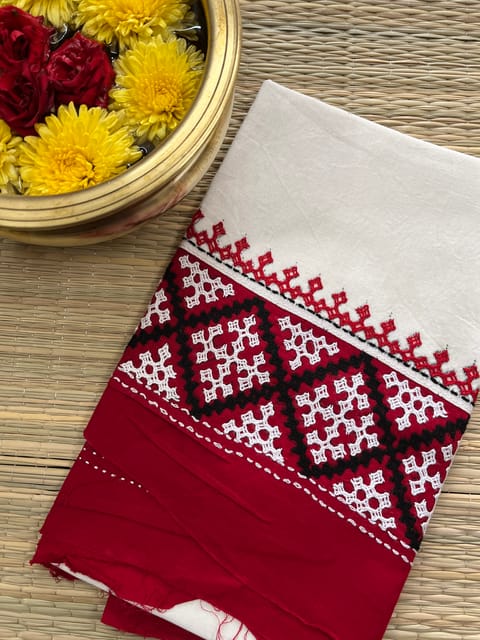 DKUBP58 Dual Color Kutchwork Blouse Piece