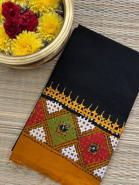 DKUBP61 Dual Color Kutchwork Blouse Piece