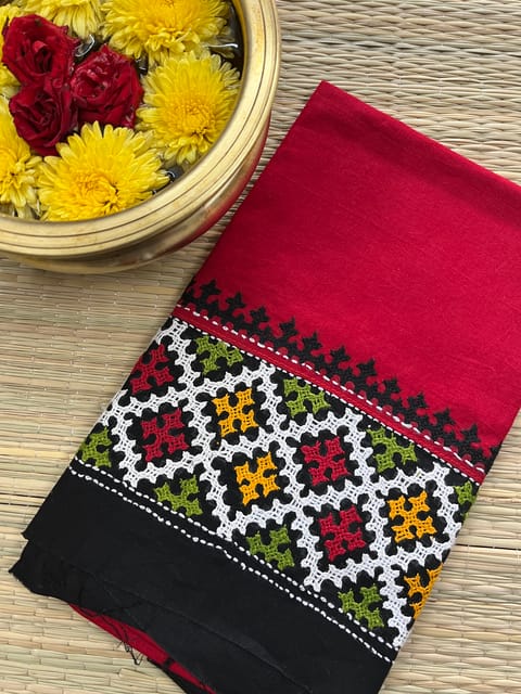 DKUBP66 Dual Color Kutchwork Blouse Piece