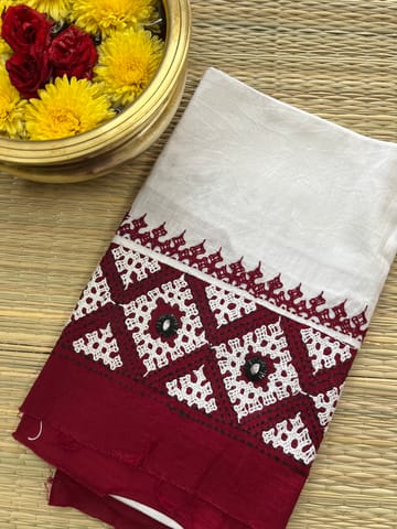 DKUBP67 Dual Color Kutchwork Blouse Piece
