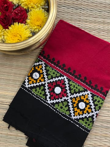 DKUBP70 Dual Color Kutchwork Blouse Piece