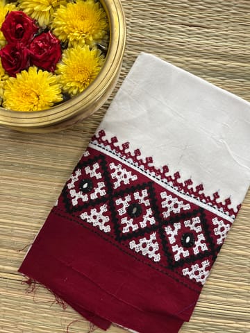 DKUBP76 Dual Color Kutchwork Blouse Piece