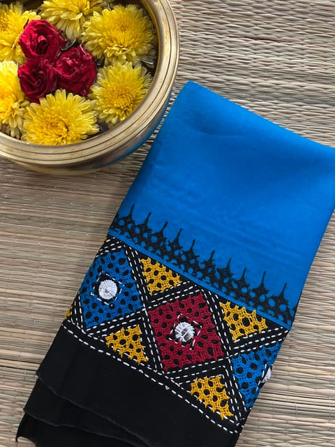 DKUBP78 Dual Color Kutchwork Blouse Piece