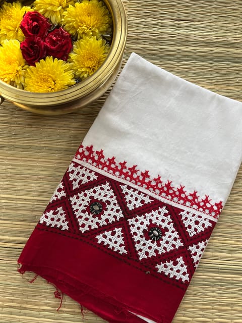 DKUBP79 Dual Color Kutchwork Blouse Piece
