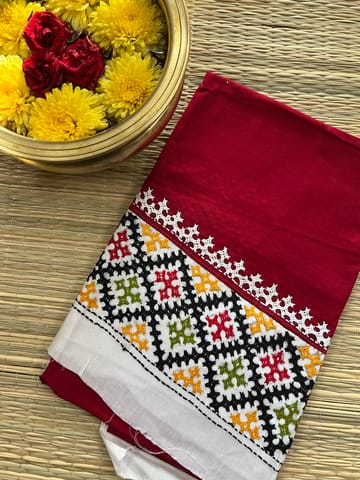 DKUBP80 Dual Color Kutchwork Blouse Piece
