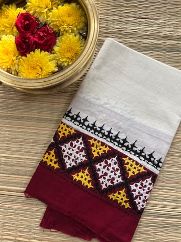 DKUBP82 Dual Color Kutchwork Blouse Piece