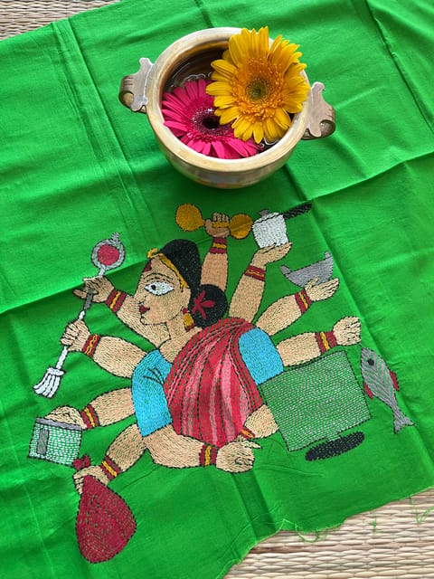 DKBP12 Designer Kanthawork Blouse Piece
