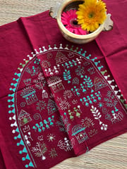 DKBP19 Designer Kanthawork Blouse Piece