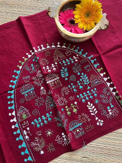DKBP19 Designer Kanthawork Blouse Piece