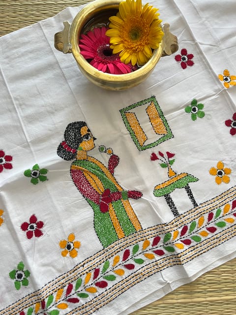 DKBP23 Designer Kanthawork Blouse Piece