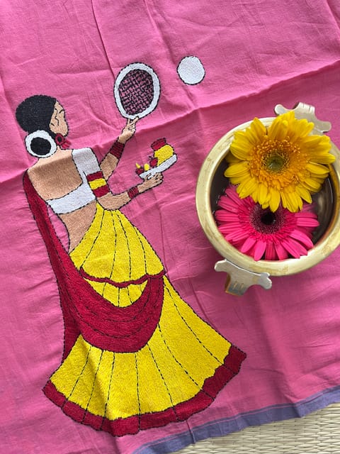 DKBP37 Designer Kanthawork Blouse Piece