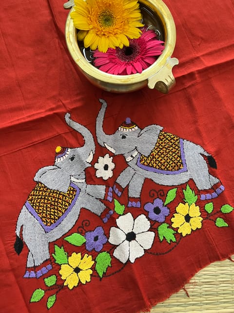 DKBP46 Designer Kanthawork Blouse Piece