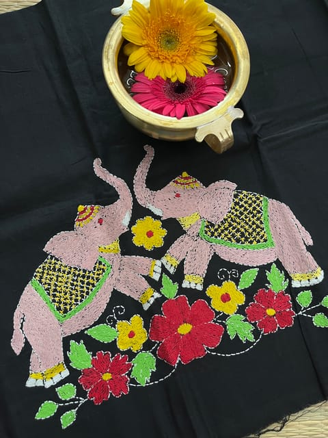 DKBP48 Designer Kanthawork Blouse Piece