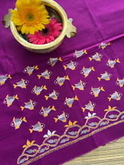 DKBP54 Designer Kanthawork Blouse Piece