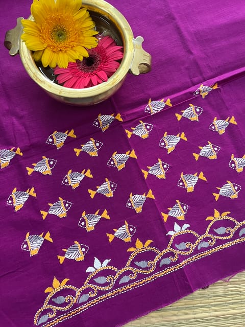 DKBP54 Designer Kanthawork Blouse Piece