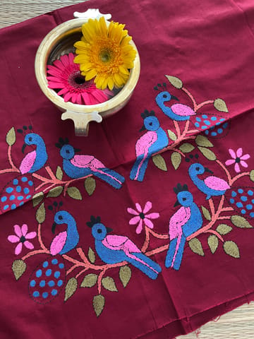 DKBP56 Designer Kanthawork Blouse Piece