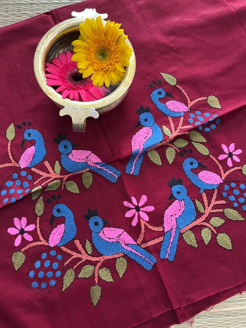 DKBP56 Designer Kanthawork Blouse Piece