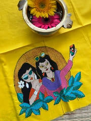DKBP59 Designer Kanthawork Blouse Piece