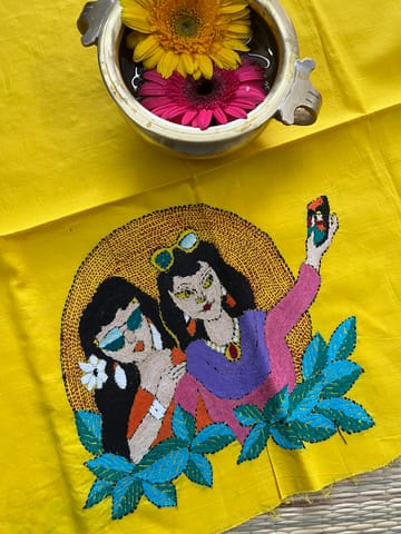DKBP59 Designer Kanthawork Blouse Piece