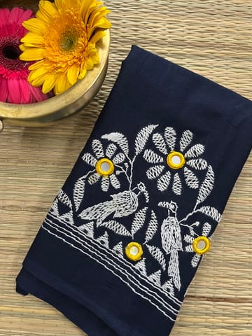 BTBP7 Bird Theme Kanthawork Blouse Piece