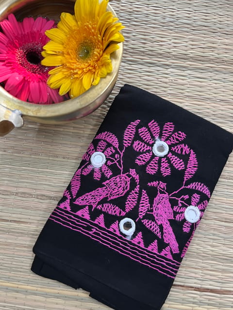 BTBP12 Bird Theme Kanthawork Blouse Piece