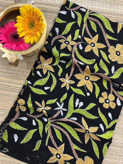Flora Designer Kantahwork Blouse Piece
