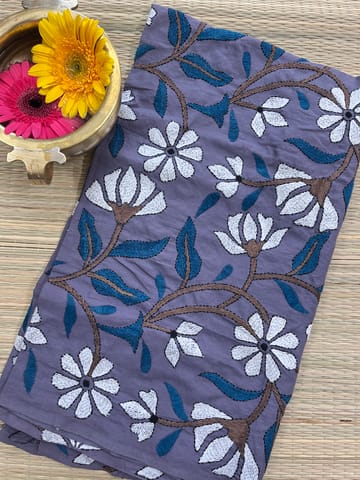 Flora Designer Kanthawork Blouse Piece