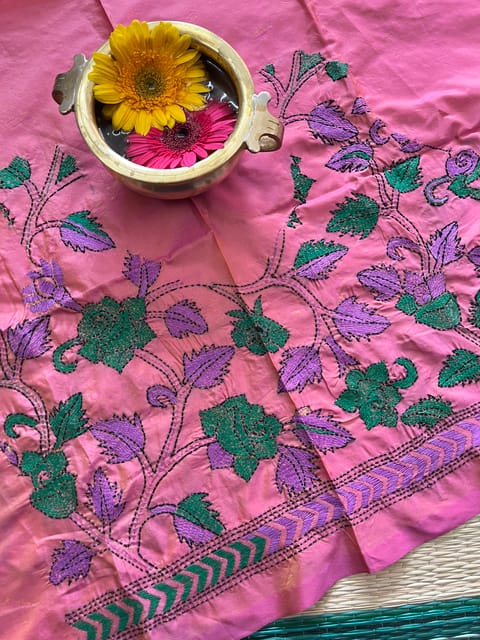 SKABP1 Art Silk Kanthawork Blouse Piece