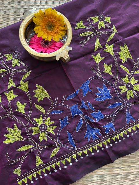 SKABP4 Art Silk Kanthawork Blouse Piece
