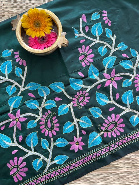 SKABP5 Art Silk Kanthawork Blouse Piece