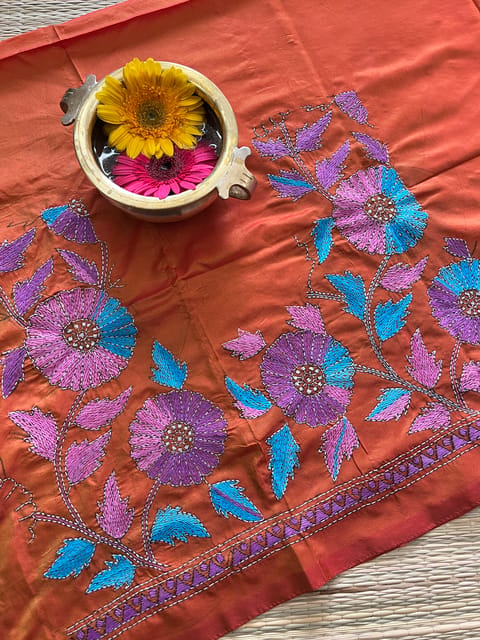 SKABP6 Art Silk Kanthawork Blouse Piece