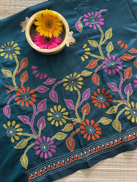 SKABP10 Art Silk Kanthawork Blouse Piece
