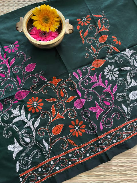 SKABP15 Art Silk Kanthawork Blouse Piece