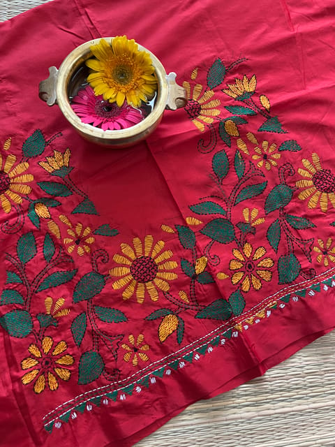SKABP16 Art Silk Kanthawork Blouse Piece