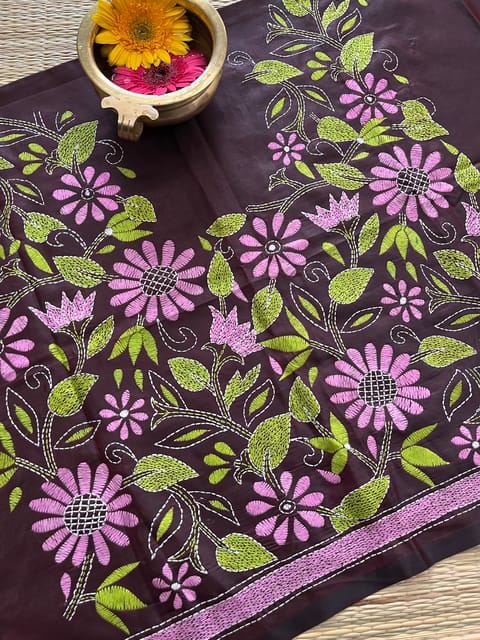 SKABP21 Art Silk Kanthawork Blouse Piece