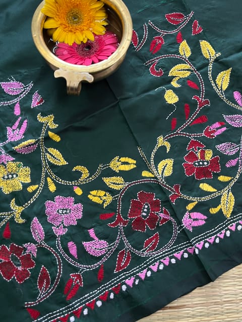 SKABP23 Art Silk Kanthawork Blouse Piece
