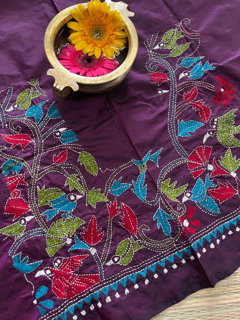 SKABP26 Art Silk Kanthawork Blouse Piece
