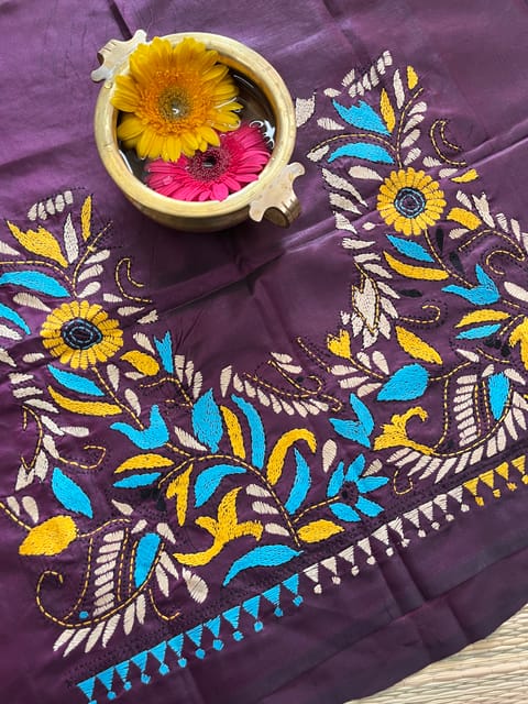 SKABP32 Art Silk Kanthawork Blouse Piece