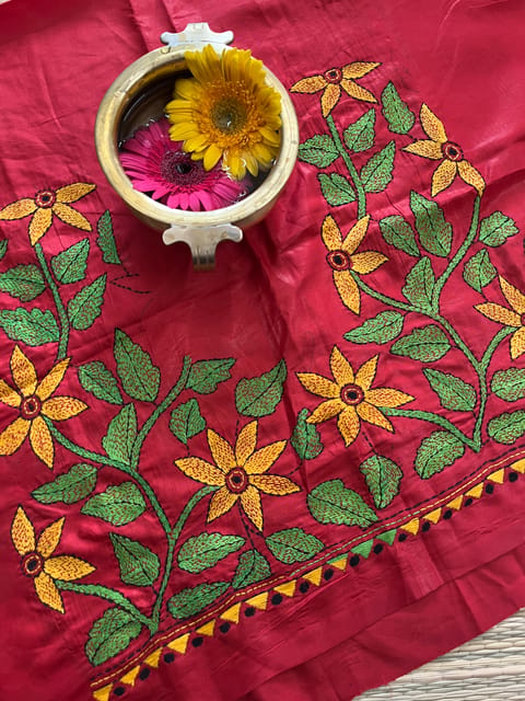 SKABP37 Art Silk Kanthawork Blouse Piece