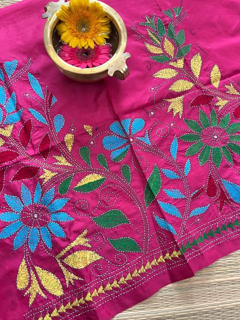SKABP39 Art Silk Kanthawork Blouse Piece
