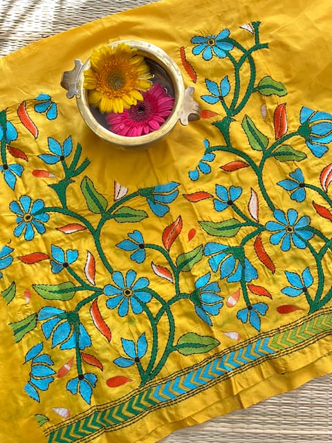 SKABP41 Art Silk Kanthawork Blouse Piece