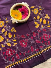 SKABP42 Art Silk Kanthawork Blouse Piece