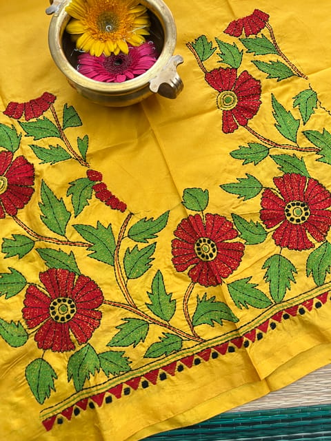 SKABP47 Art Silk Kanthawork Blouse Piece
