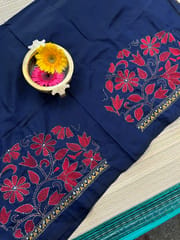 SKABP49 Art Silk Kanthawork Blouse Piece