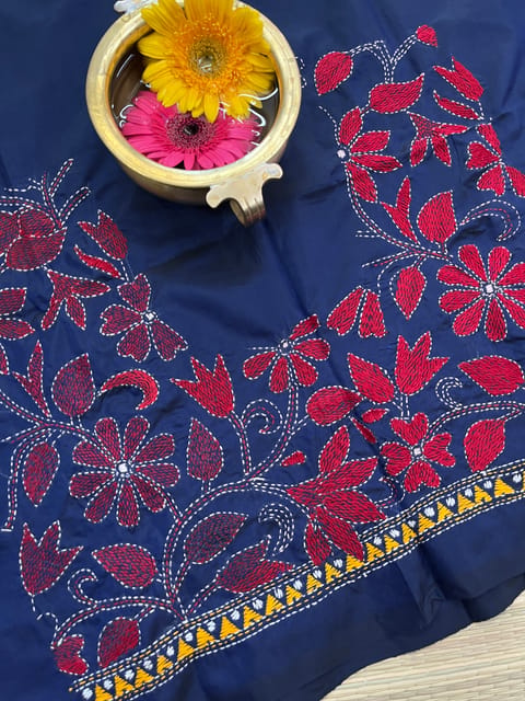 SKABP49 Art Silk Kanthawork Blouse Piece