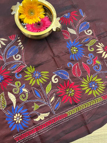 SKABP53 Art Silk Kanthawork Blouse Piece