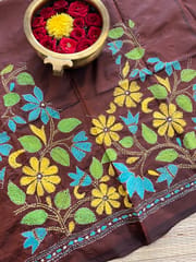 SKABP59 Art Silk Kanthawork Blouse Piece
